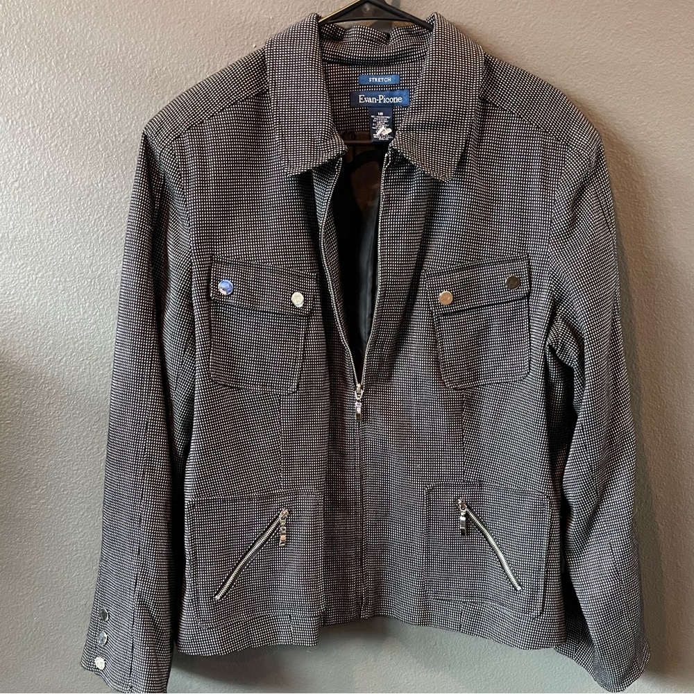 Evan Picone Black and White Dress Jacket
